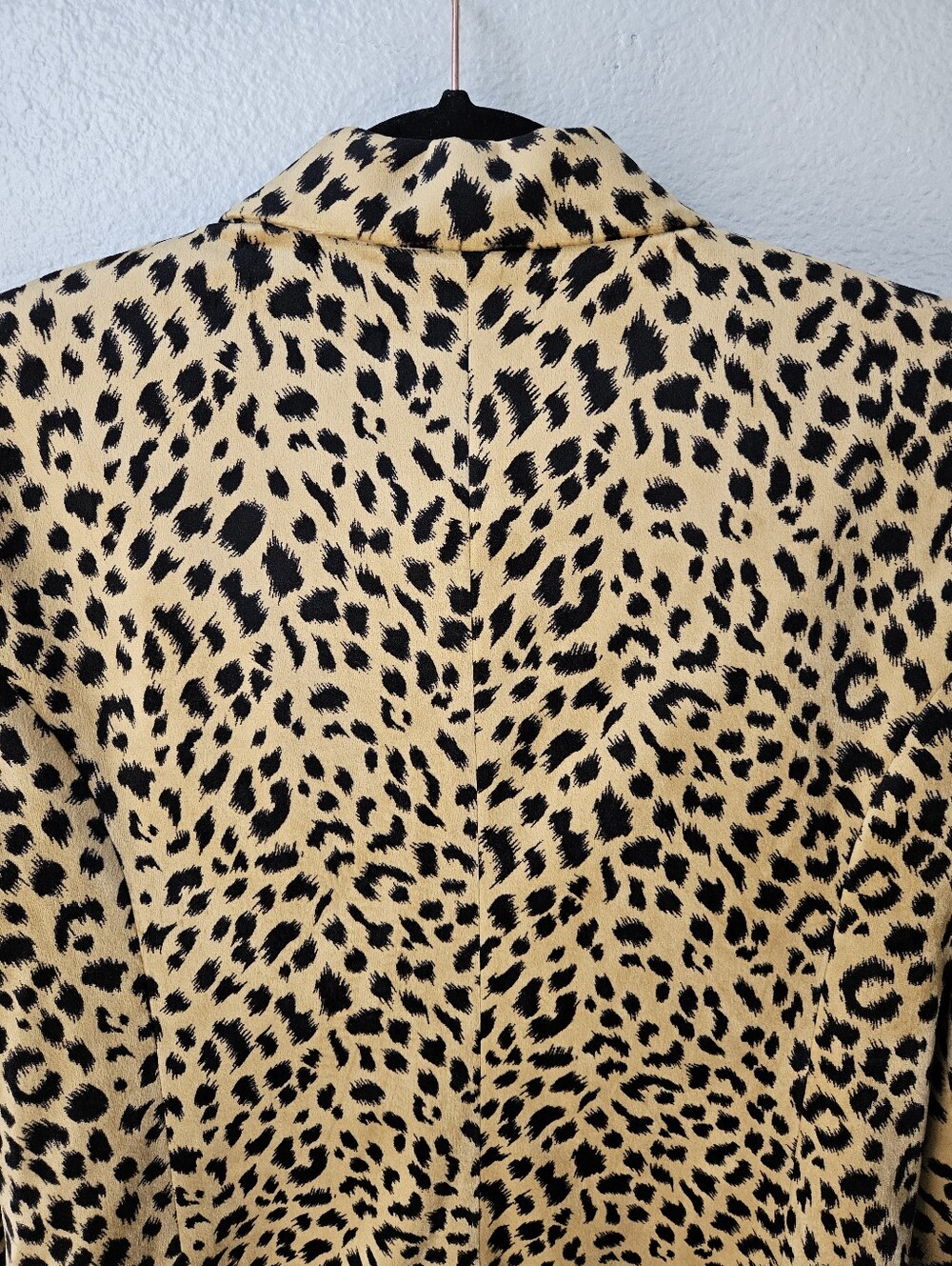 Scotch And Soda Tailored Velvet Animal Print Blazer Jacket Size Small In Leopard - Picture 8 of 10